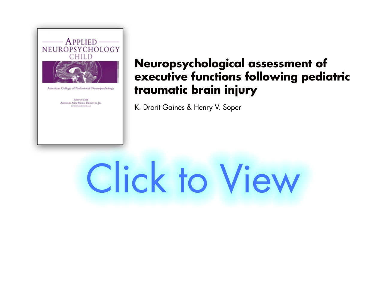 Pediatric TBI